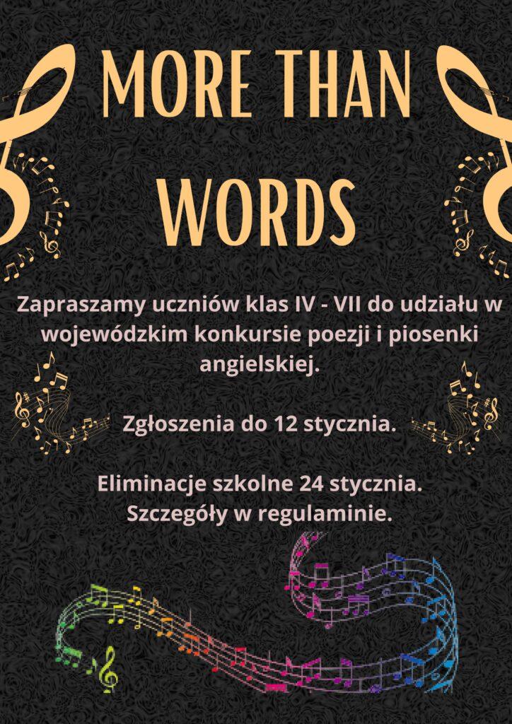 2024 more than words plakat