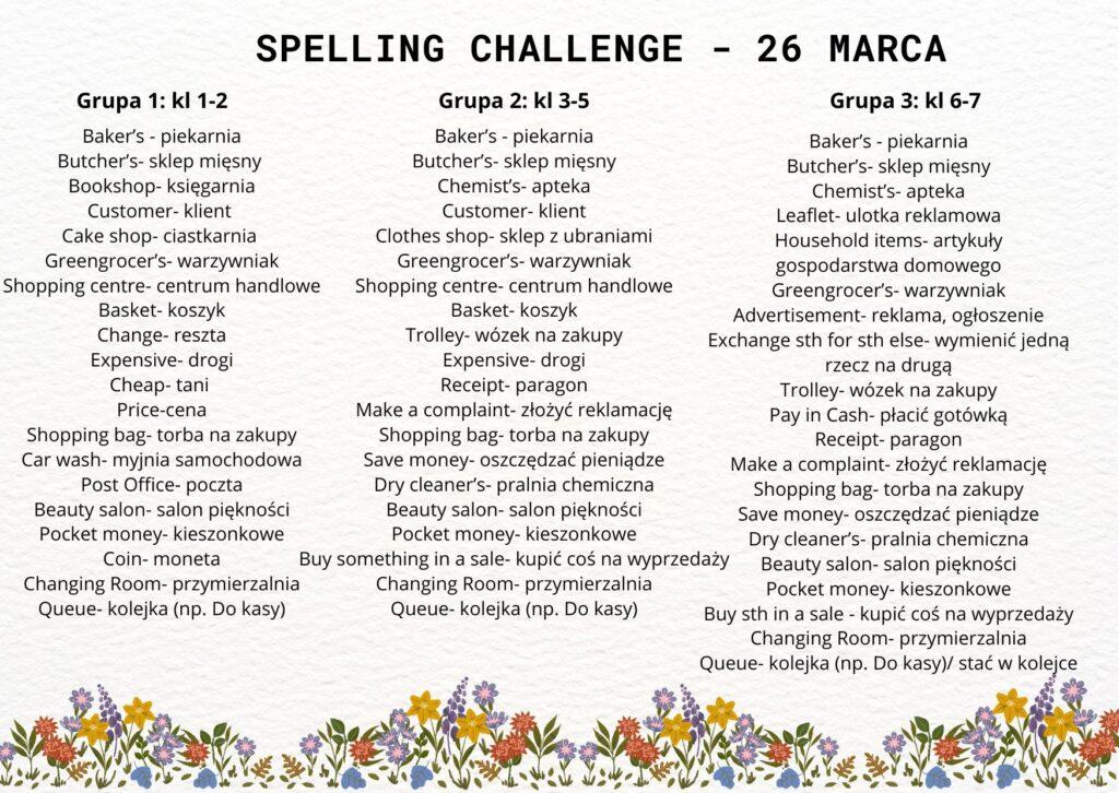 spelling challenge marzec poprawiony