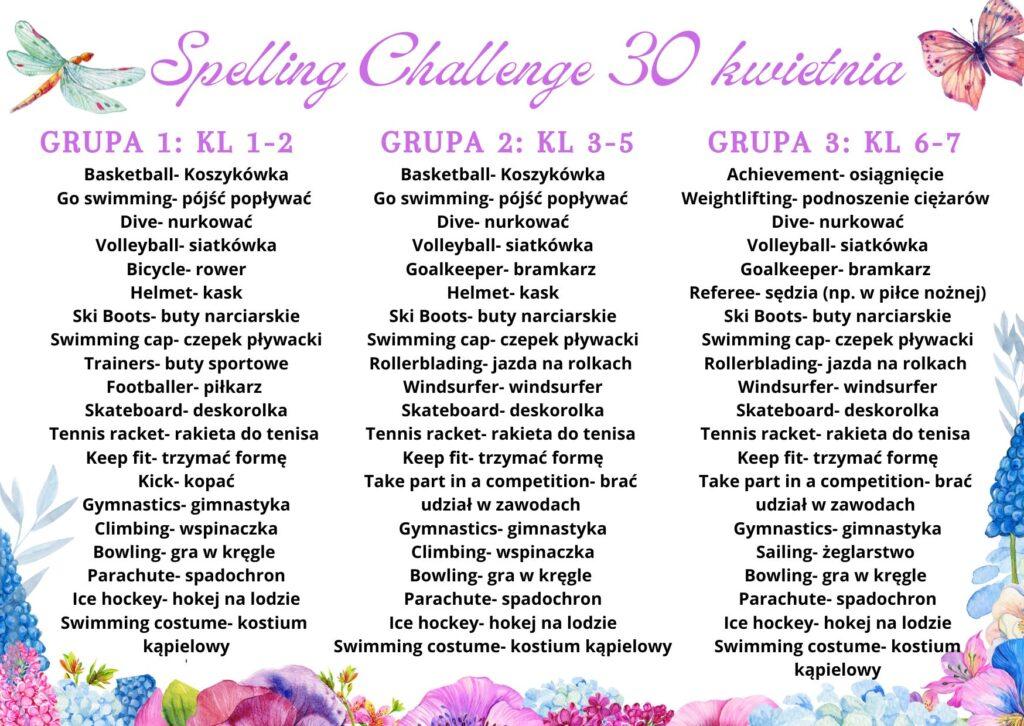 04.2024 spelling challenge