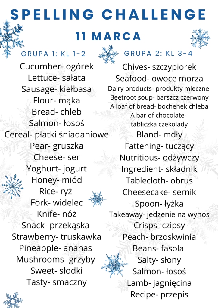 spelling challenge 11.03